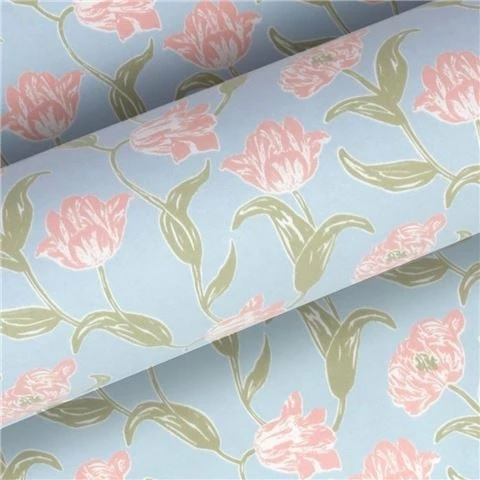 Vandoros - Wrapping Paper Tulip Light Blue 76cm X 2.5m 1 Vandoros - Wrapping Paper Tulip Light Blue 76cm X 2.5m