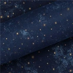 Vandoros - Wrapping Paper North Star Indigo/Gold 76cm X 2.5M