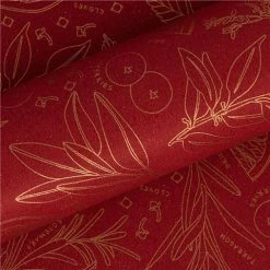 Vandoros - Wrapping Paper Sugar And Spice Red/Gold 76cm X 2.5m