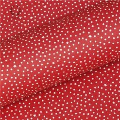 Vandoros - Wrapping Paper Uncoated Starry Night Red/White 76cm X 2.5m