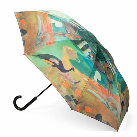 Galleria - Reverse Close Umbrella Gaugin L/Scape W/Peacocks 1 Galleria - Reverse Close Umbrella Gaugin L/Scape W/Peacocks