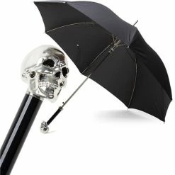 Pasotti - Umbrella Skull Silver Black