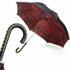 Pasotti - Umbrella Double Cloth Leopard Black