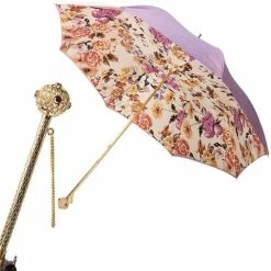 Pasotti - Umbrella Double Cloth Jewel Gold & Amethyst