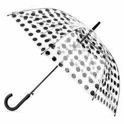 Clifton - Polka Dot Automatic Umbrella Black