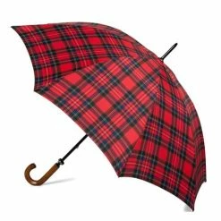 Clifton - Gents' Fibreglass Red Royal Stewart Umbrella