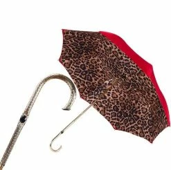 Pasotti - Umbrella Double Cloth Leopard Red
