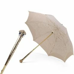 Pasotti - Parasol Double Cloth Luxury Handle Ecru