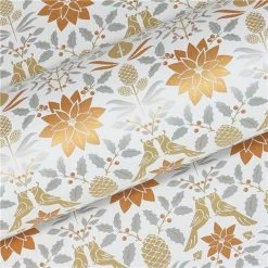 Vandoros - Poinsettia Metallic Gold/Silver/Cop. Wrap. Paper
