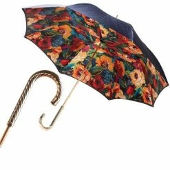 Pasotti - Umbrella Double Cloth Flowers Navy