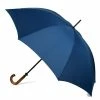 Clifton - Navy Blue Fibreglass Umbrella With Wooden Handle
