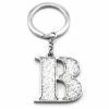 Whitehill - Silver Glitter Initial Keyring B