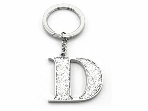 Whitehill - Silver Glitter Initial Keyring D 1 Whitehill - Silver Glitter Initial Keyring D