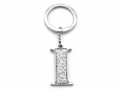 Whitehill - Silver Glitter Initial Keyring I