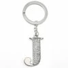 Whitehill - Silver Glitter Initial Keyring J