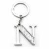 Whitehill - Silver Glitter Initial Keyring N