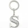 Whitehill - Silver Glitter Initial Keyring S