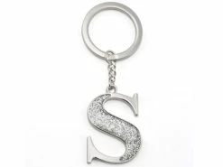 Whitehill - Silver Glitter Initial Keyring S