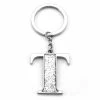 Whitehill - Silver Glitter Initial Keyring T