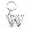Whitehill - Silver Glitter Initial Keyring W