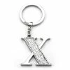 Whitehill - Silver Glitter Initial Keyring X
