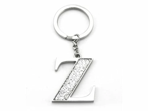 Whitehill - Silver Glitter Initial Keyring Z 1 Whitehill - Silver Glitter Initial Keyring Z