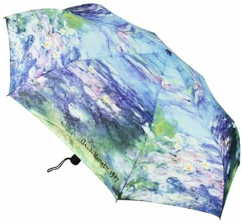 Galleria - Monet Water Lilies Compact Umbrella 1 Galleria - Monet Water Lilies Compact Umbrella